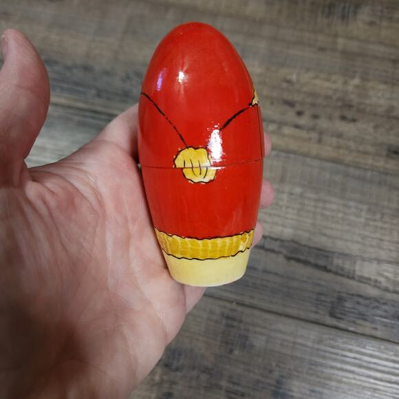 Vintage Santa wooden Nesting Dolls see pics for wear E - Picture 7 of 16